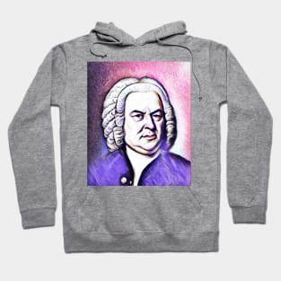 Johann Sebastian Bach Pink Portrait | Johann Sebastian Bach Artwork 7 Hoodie